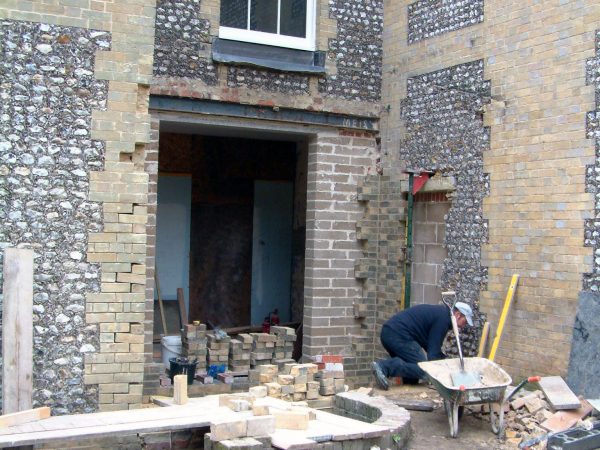 Buff brick flint repairs