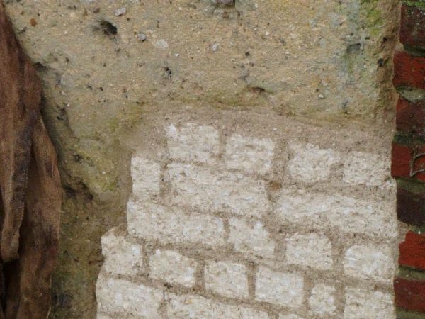 Chalk cob boundary wall hampshire