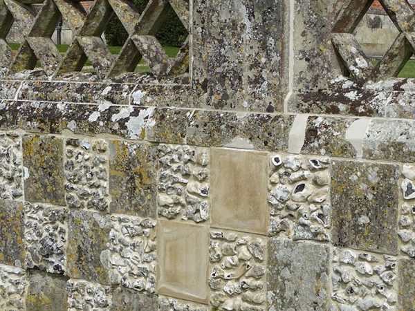 Flint stone balustrade repairs