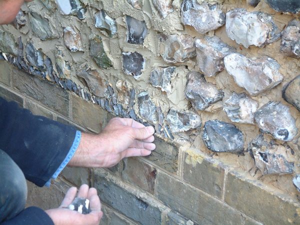 Buff brick flint repairs