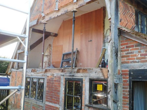 Timber frame farmhouse repair Hampshire
